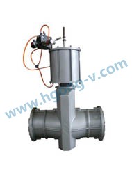 DIN WCB pneumatic operation flange pinch valve